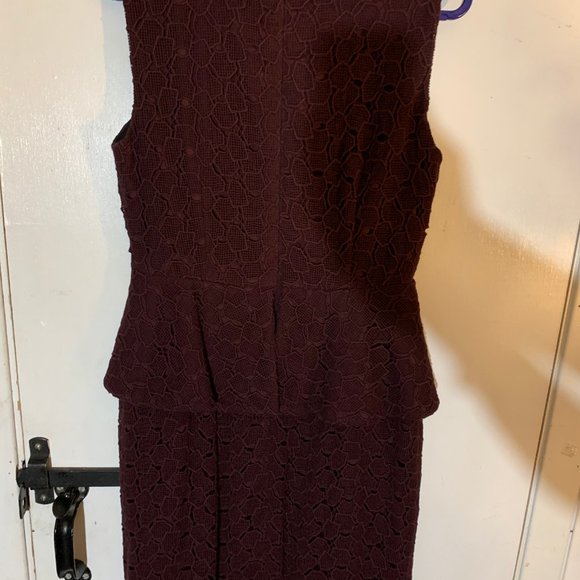 Diane von Furstenberg-Delian Pebble Lace dress 6 purple/plum - Picture 2 of 10